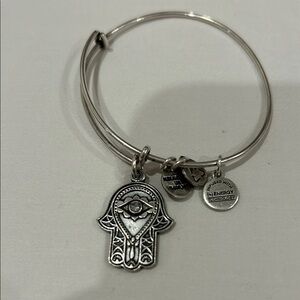 Alex and Ani Silver Finish Hamsa Charm Bracelet